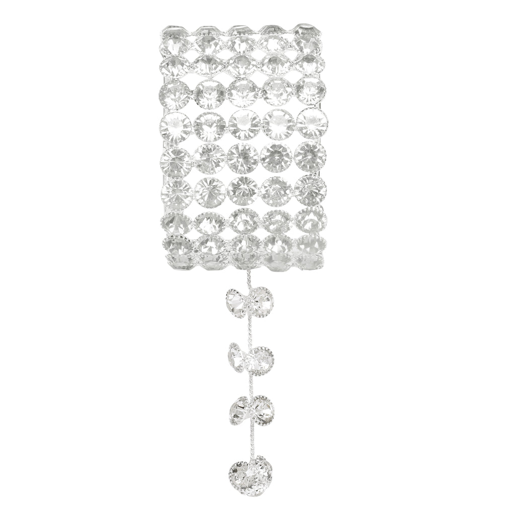 Rhodium Plated Crystal Latkan Bracelet - Elegant Style