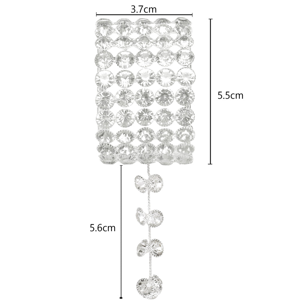 Rhodium Plated Crystal Latkan Bracelet - Elegant Style