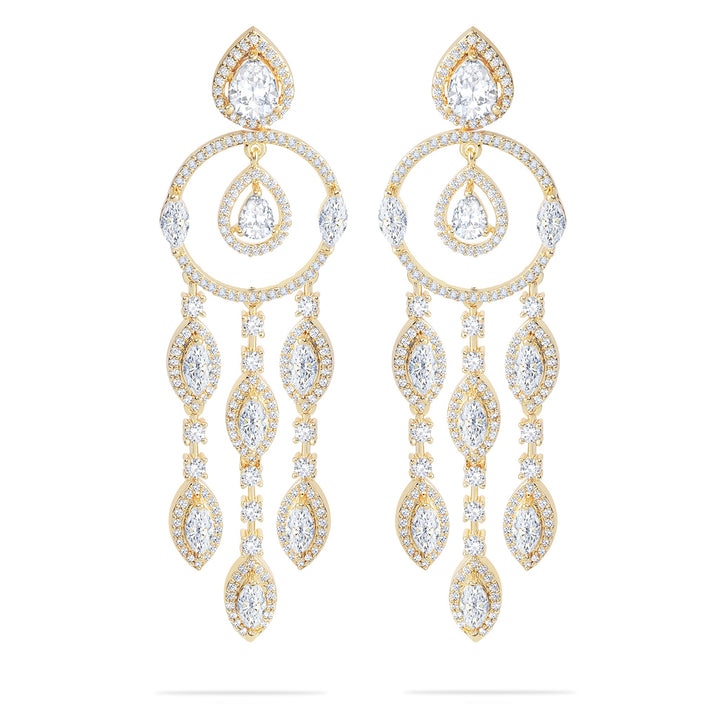 Swarovski Drops Golden Earrings