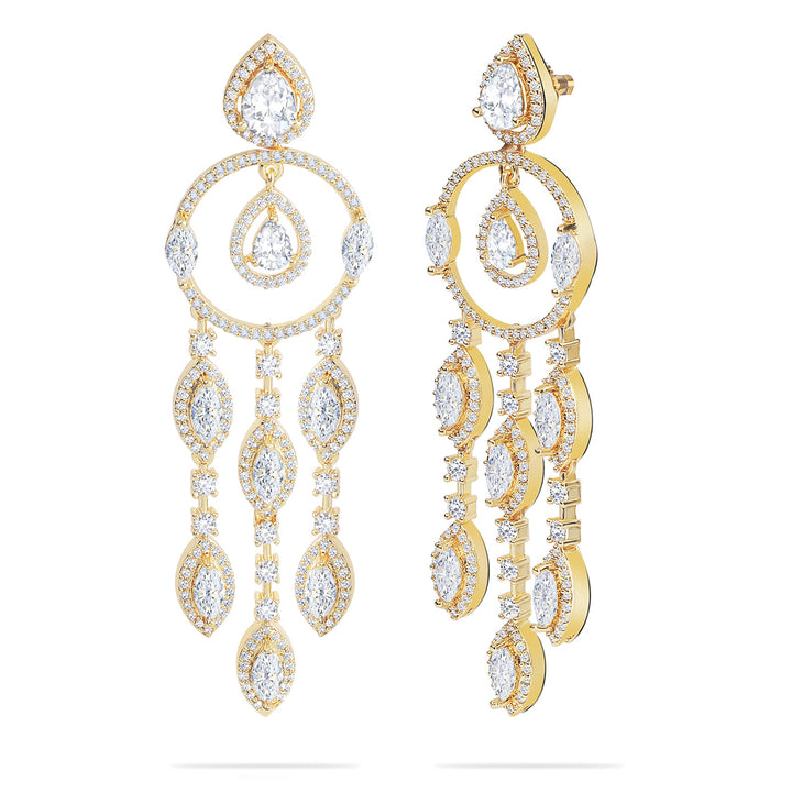 Swarovski Drops Golden Earrings