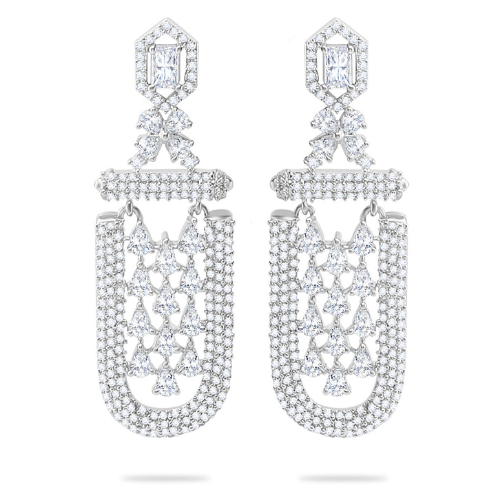 Ad Diamond Cylindrical  Dangle Earrings