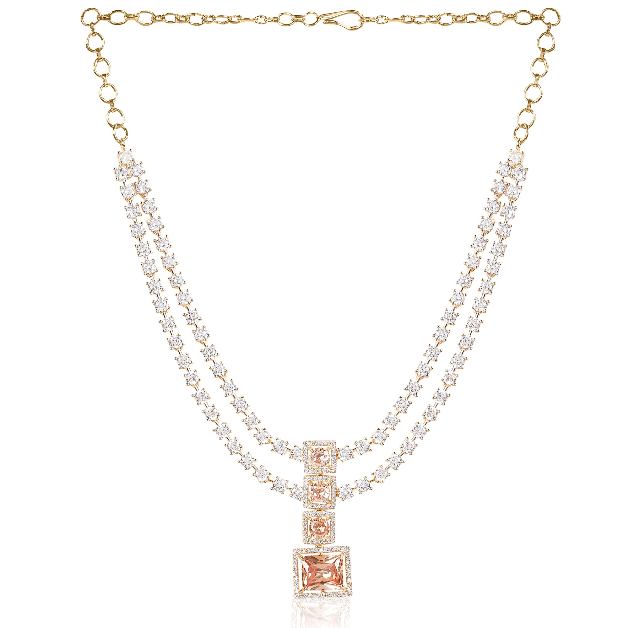 Sparkling Elegance Squares CZ Jewellery Set