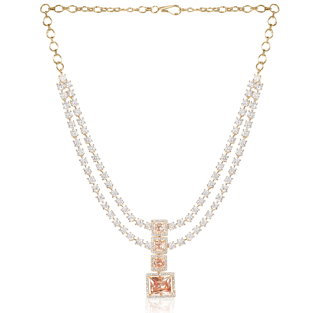 Sparkling Elegance Squares CZ Jewellery Set