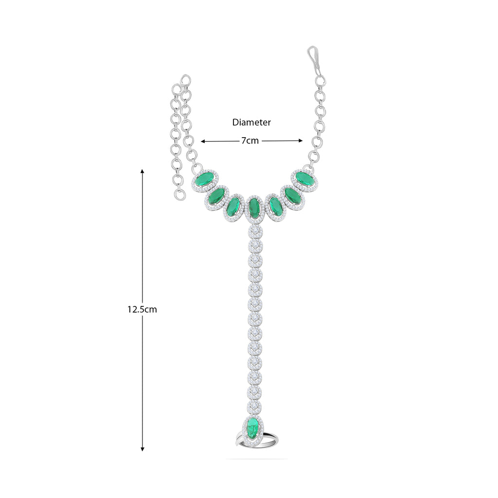 Classic Pear Shape Ad Emerald Bracelet Style Hathphool