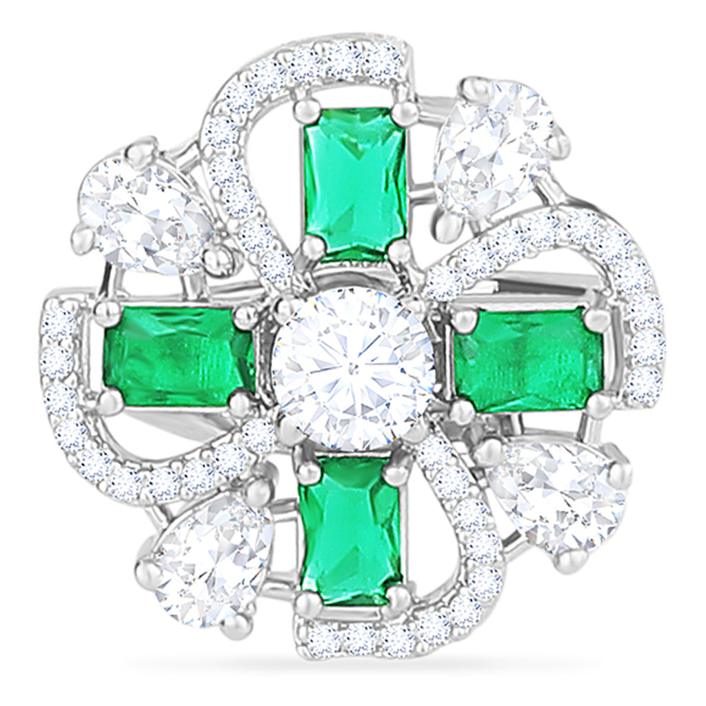 Emerald Ad Cocktail Stunning Ring