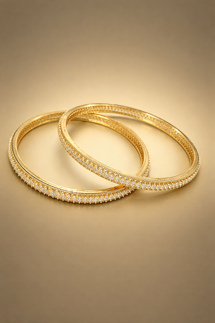 Gold Plated Stone Bangles