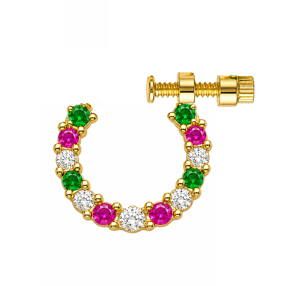 AD Nath | Premium Stone Nath Nose Ring for Women