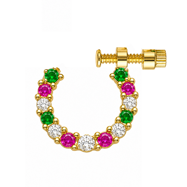 AD Nath | Premium Stone Nath Nose Ring for Women