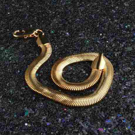 Sleek Gold Herringbone Chain Bracelet – Unisex, Minimalist, Luxe Finish