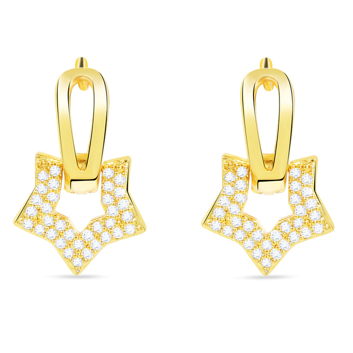 Gem Ad Shining Star Hoop Earrings - Washable