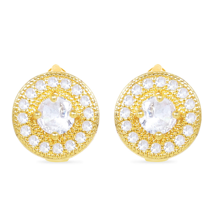 Luxurious Gold Plated American Diamond Stud - Washable