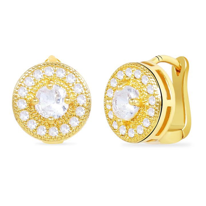 Luxurious Gold Plated American Diamond Stud - Washable