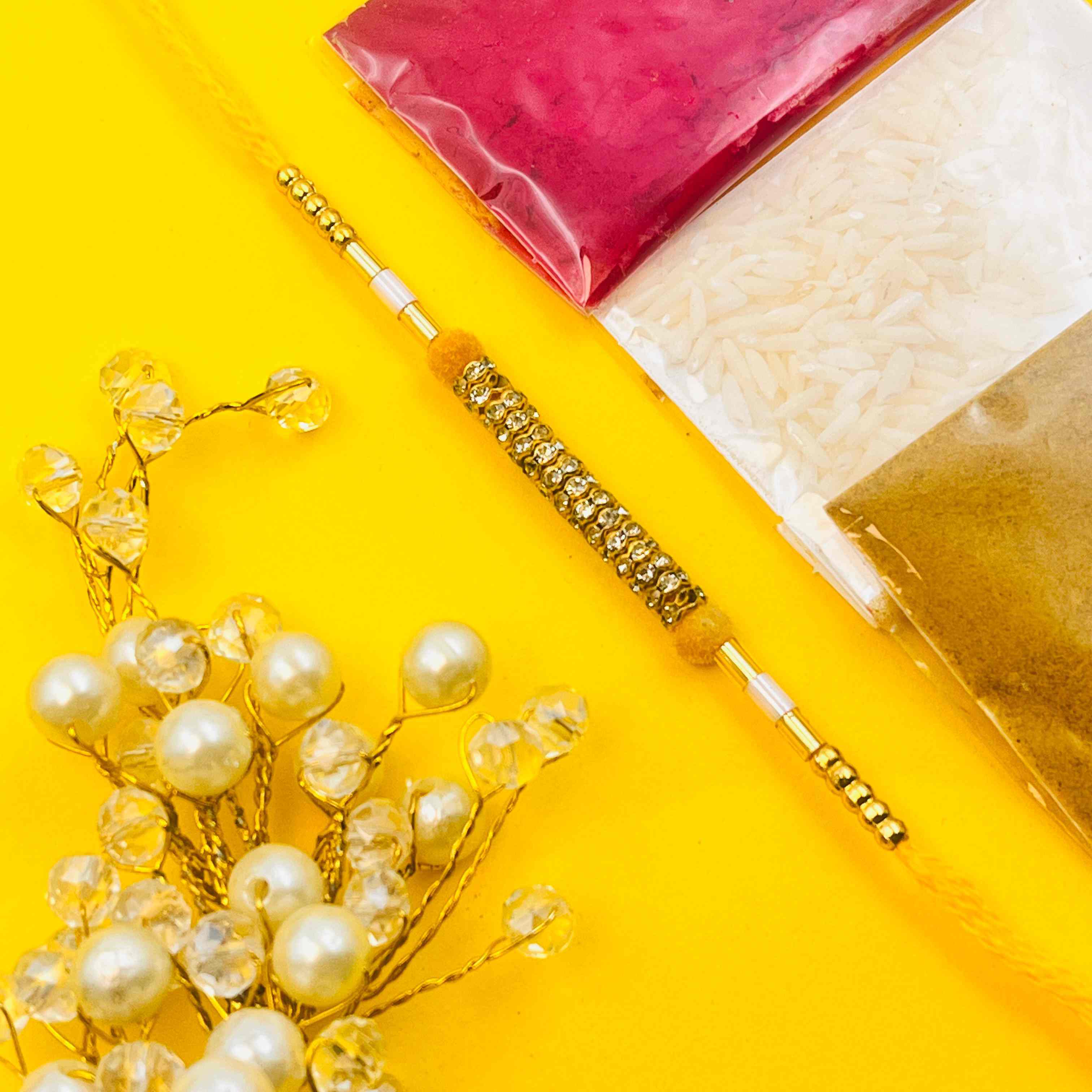 Yellow Designer Rakhi Thread for Brother