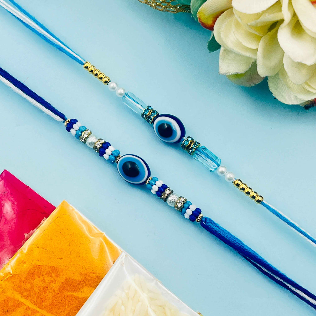 Evil Eye Rakhi Set of 2 for Brother | Nazar Suraksha Rakhi