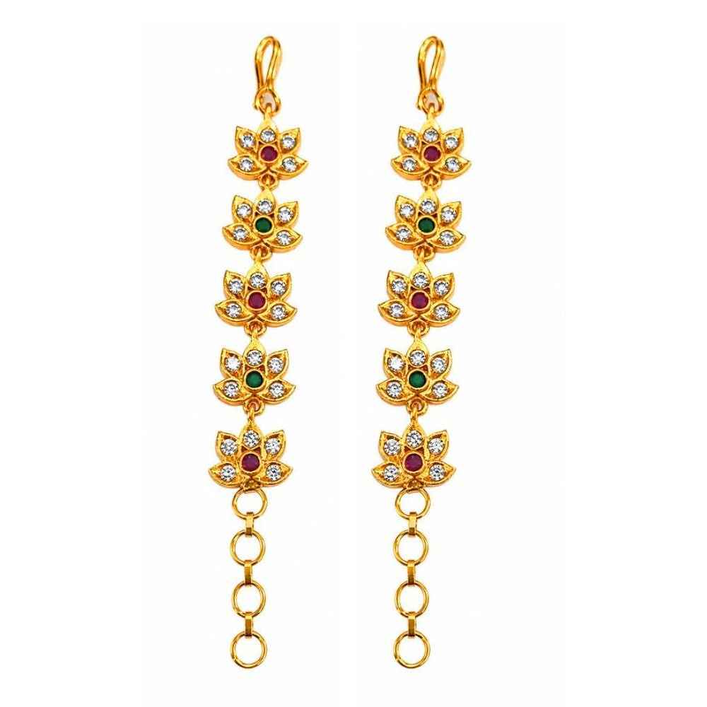 Gold Plated Lotus Ear Chain for Women⭐