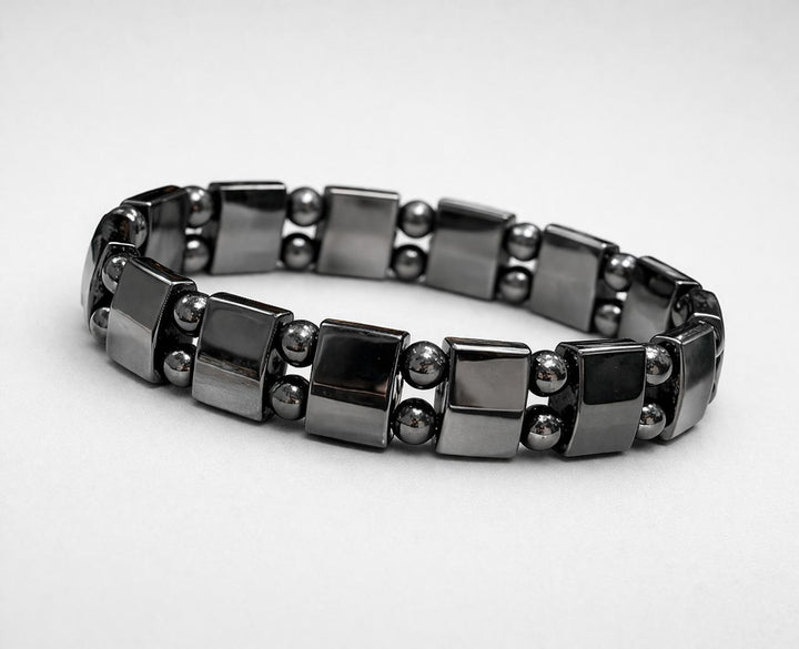 BP Controller magnetic bracelet unisex black silver stretch design wrist wear