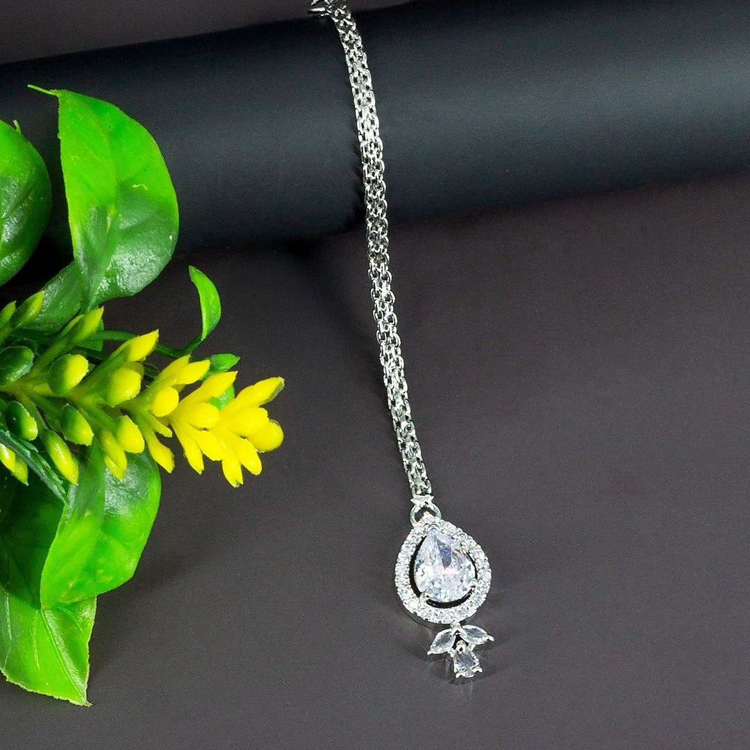 Premium American Diamond Maang Tikka for Women