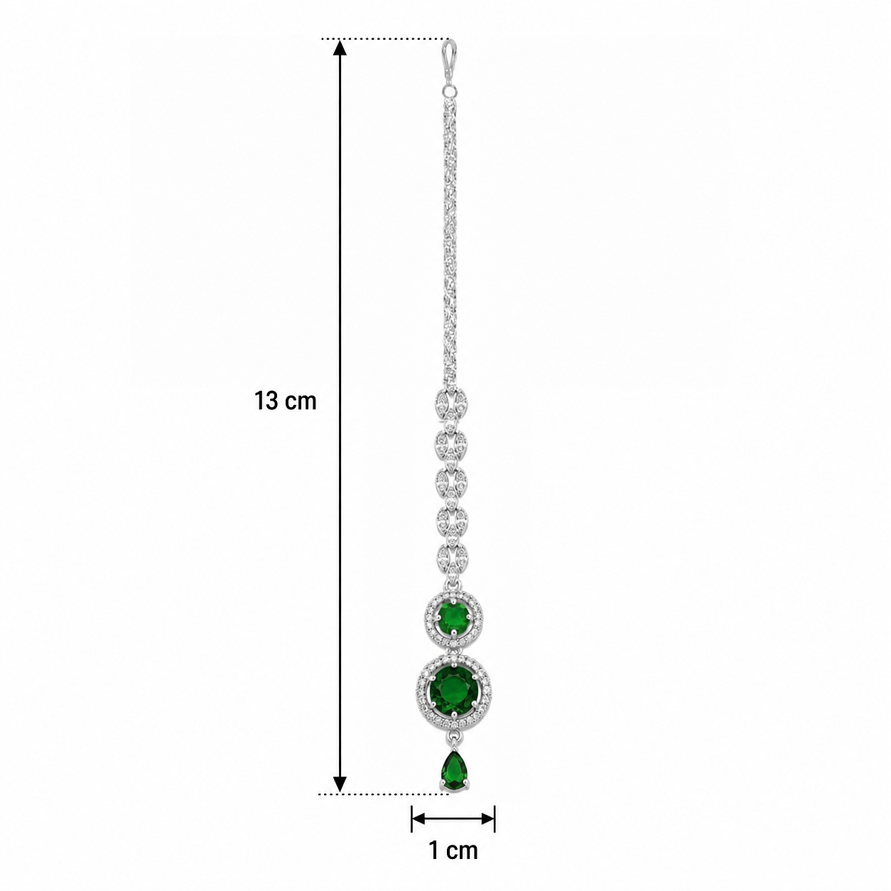 Brass AD Maangtika Double Drop