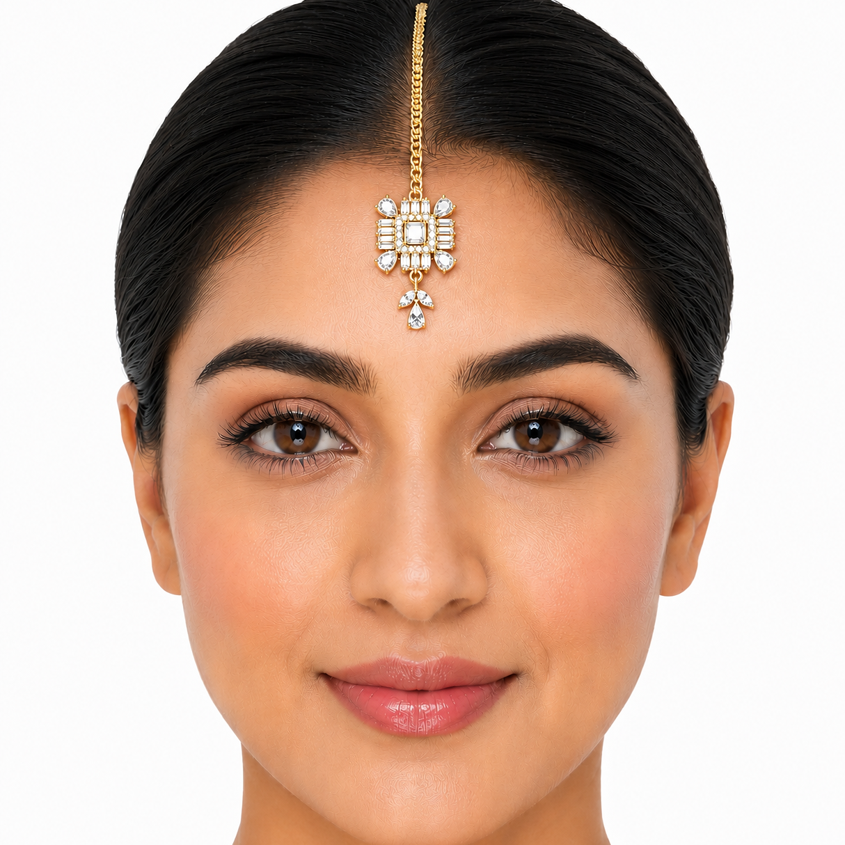 Traditional American Diamond Maang Tikka