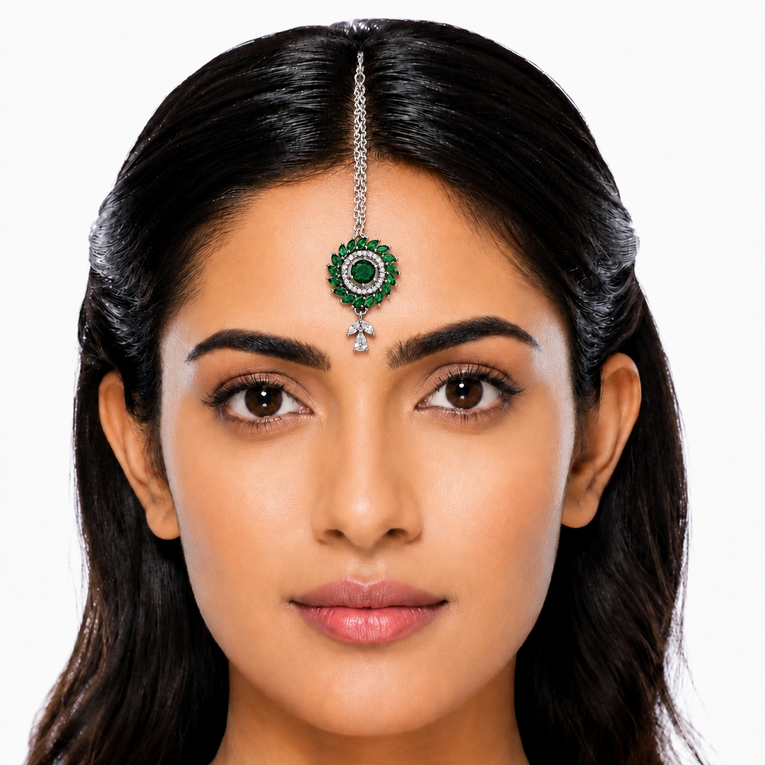 Designer American Diamond Maang Tikka for Women