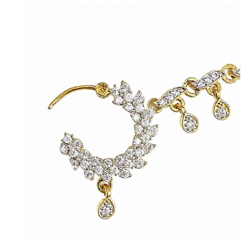 Premium American Diamond Nath Chain for Women