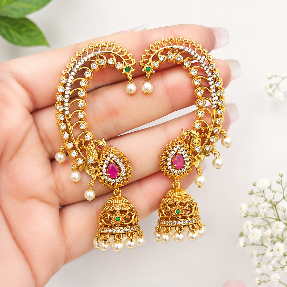 Traditional South Indian Climber Jhumka