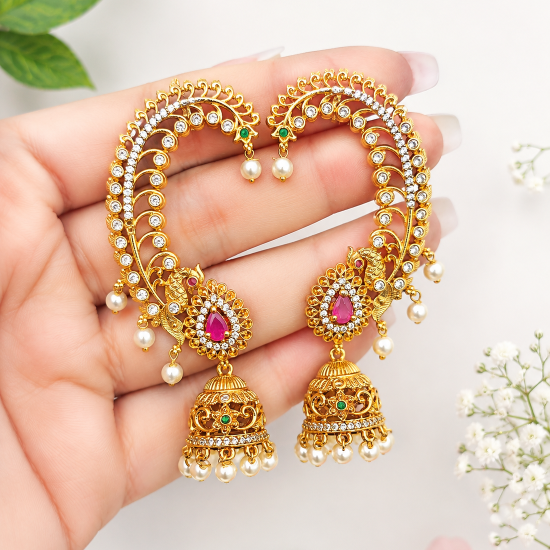 Traditional South Indian Climber Jhumka