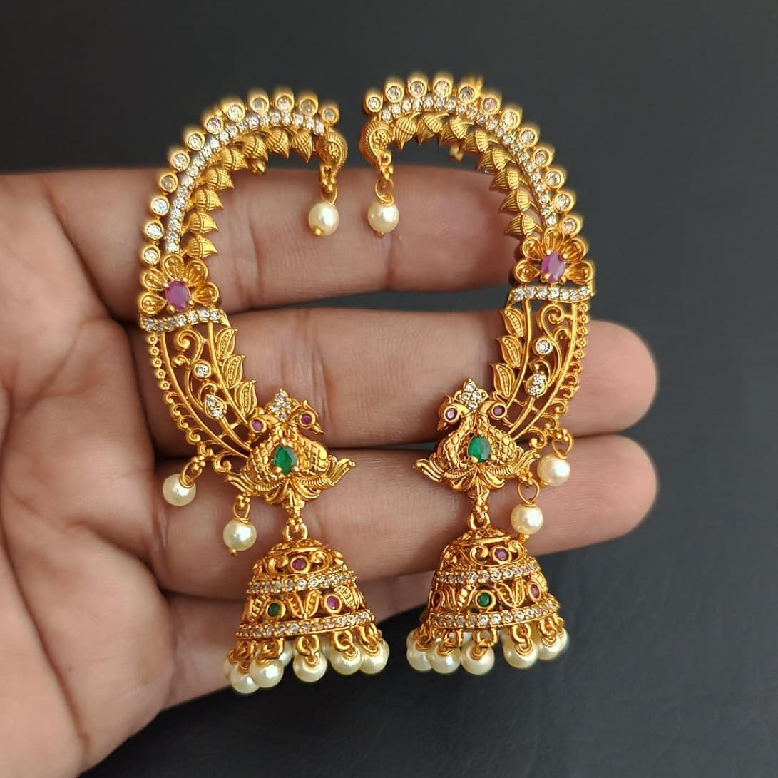 Designer Peacock Jhumka Earrings for Women