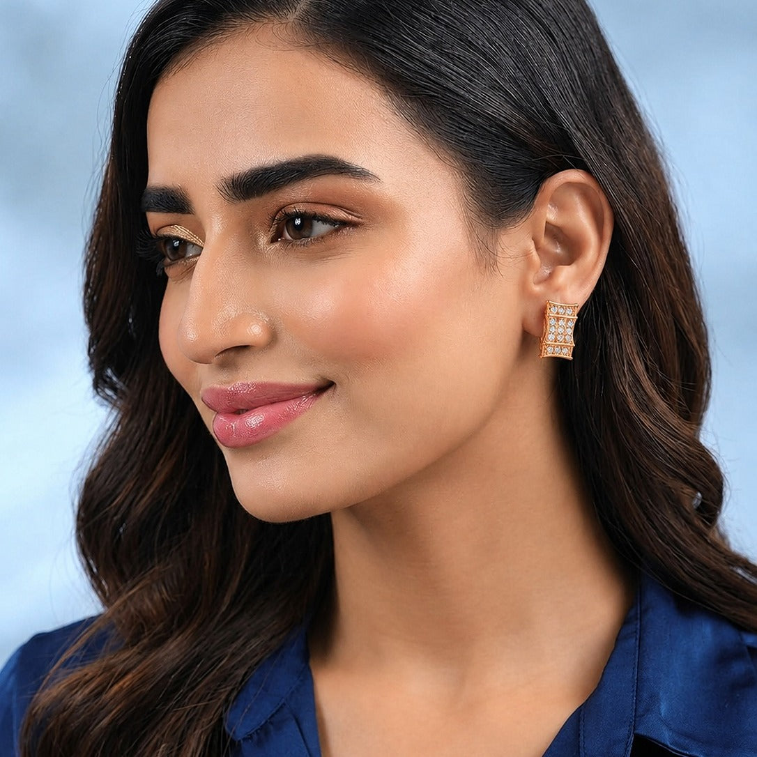 Premium Crystal Stud Earrings for Women