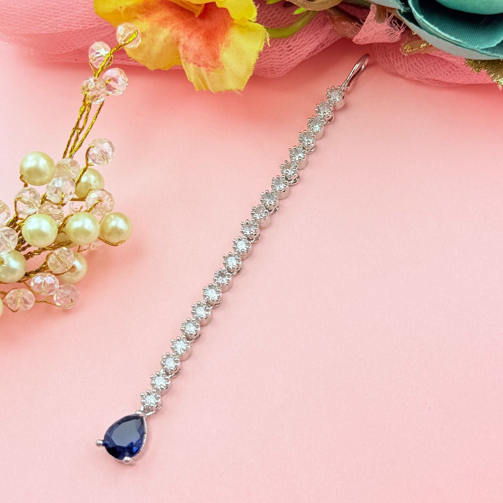 Designer CZ Stone Maang Tikka for Women