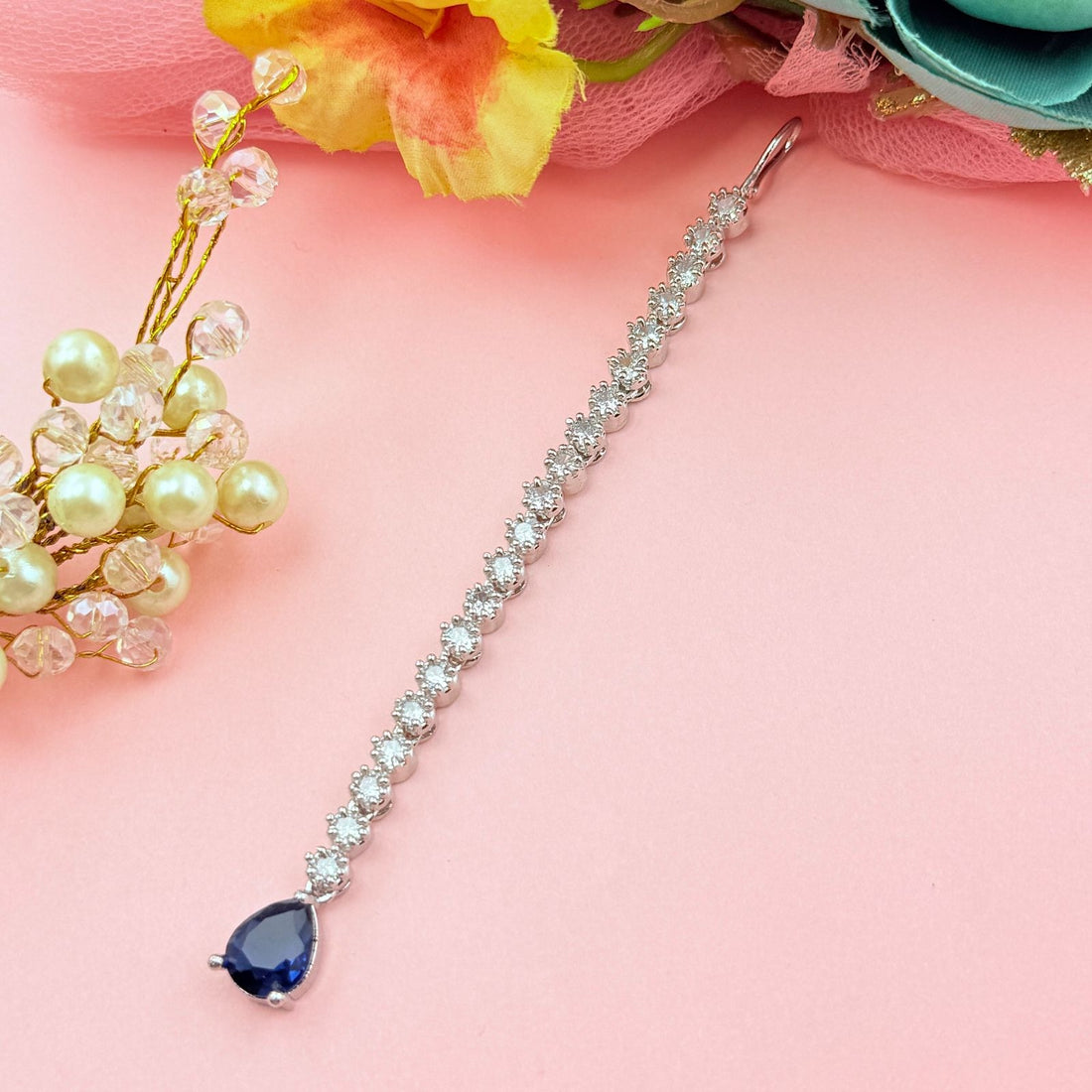 Designer CZ Stone Maang Tikka for Women