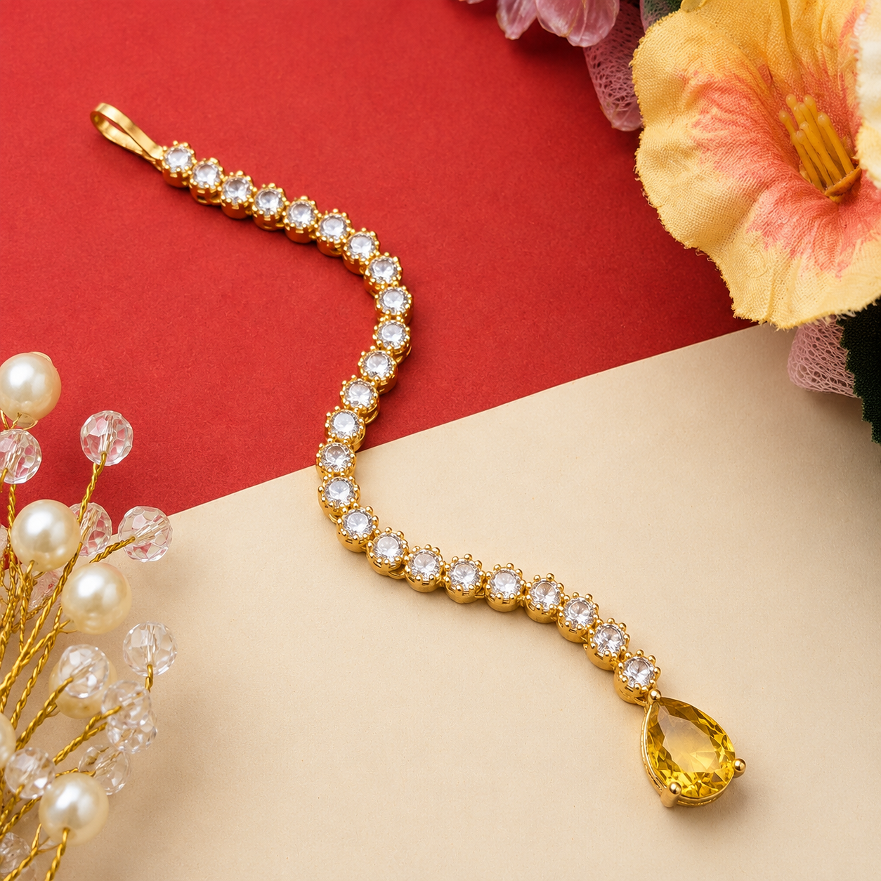 Minimal Gold Plated Mangtika (13cm)
