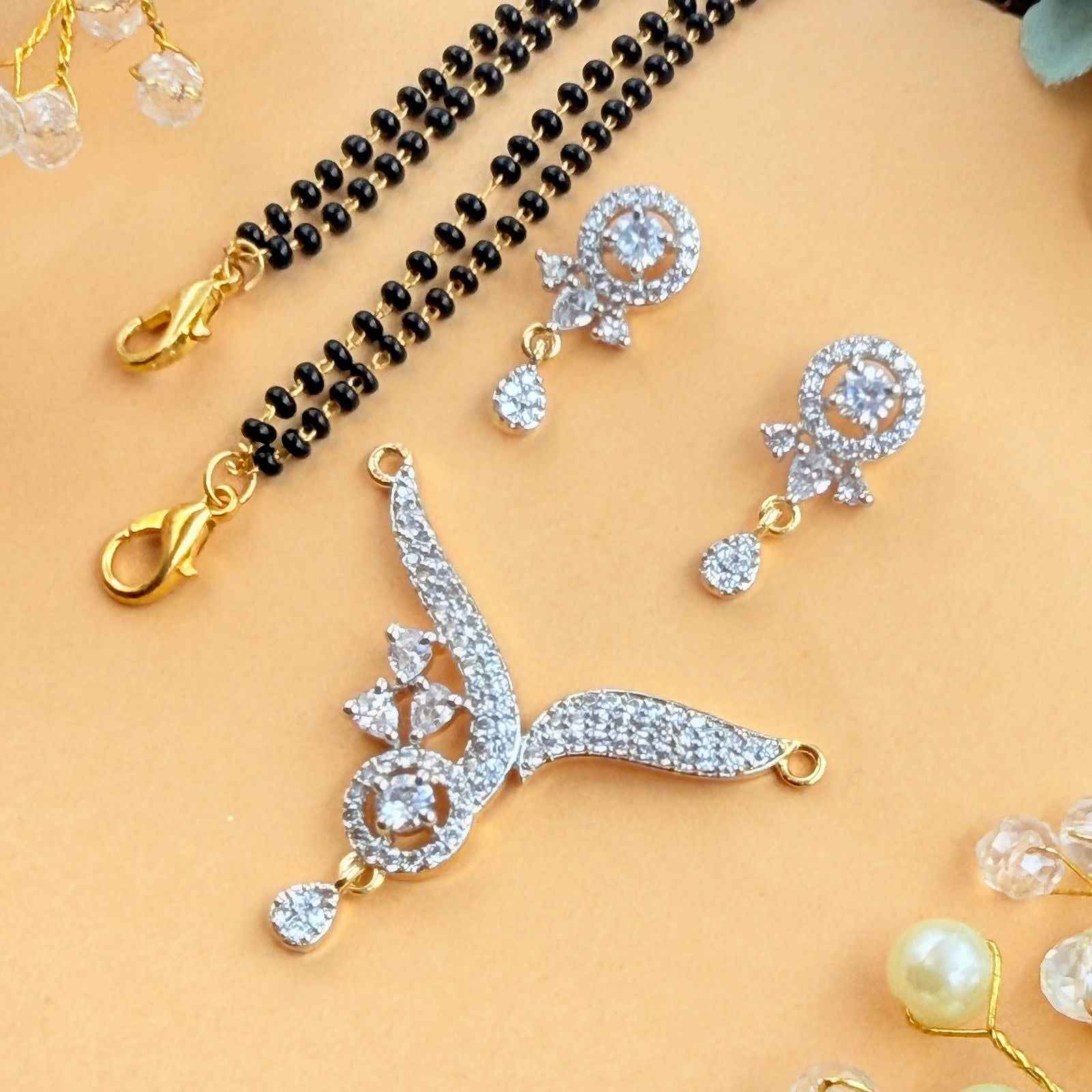 Designer Mangalsutra with Earrings for Women