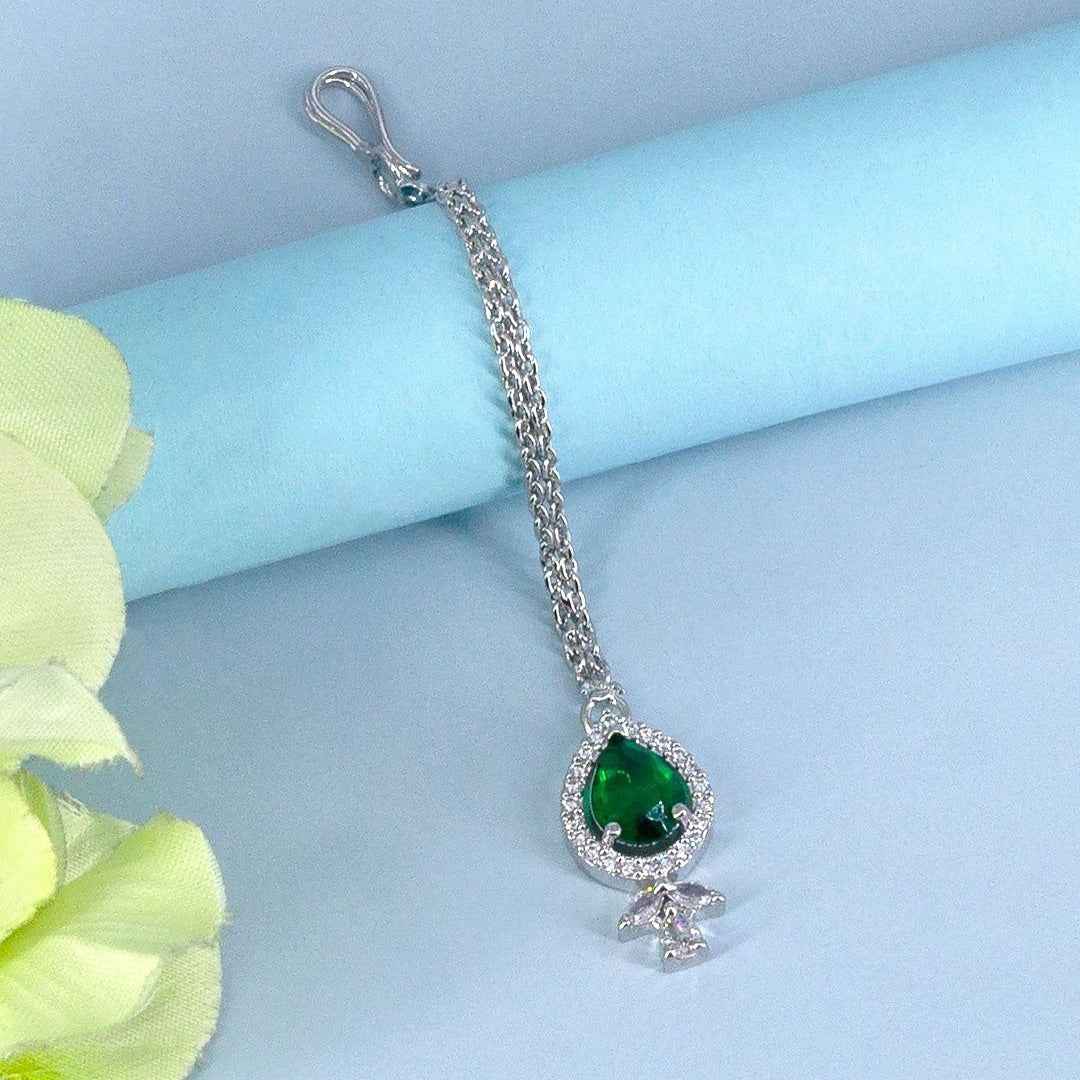 Premium American Diamond Maang Tikka for Women