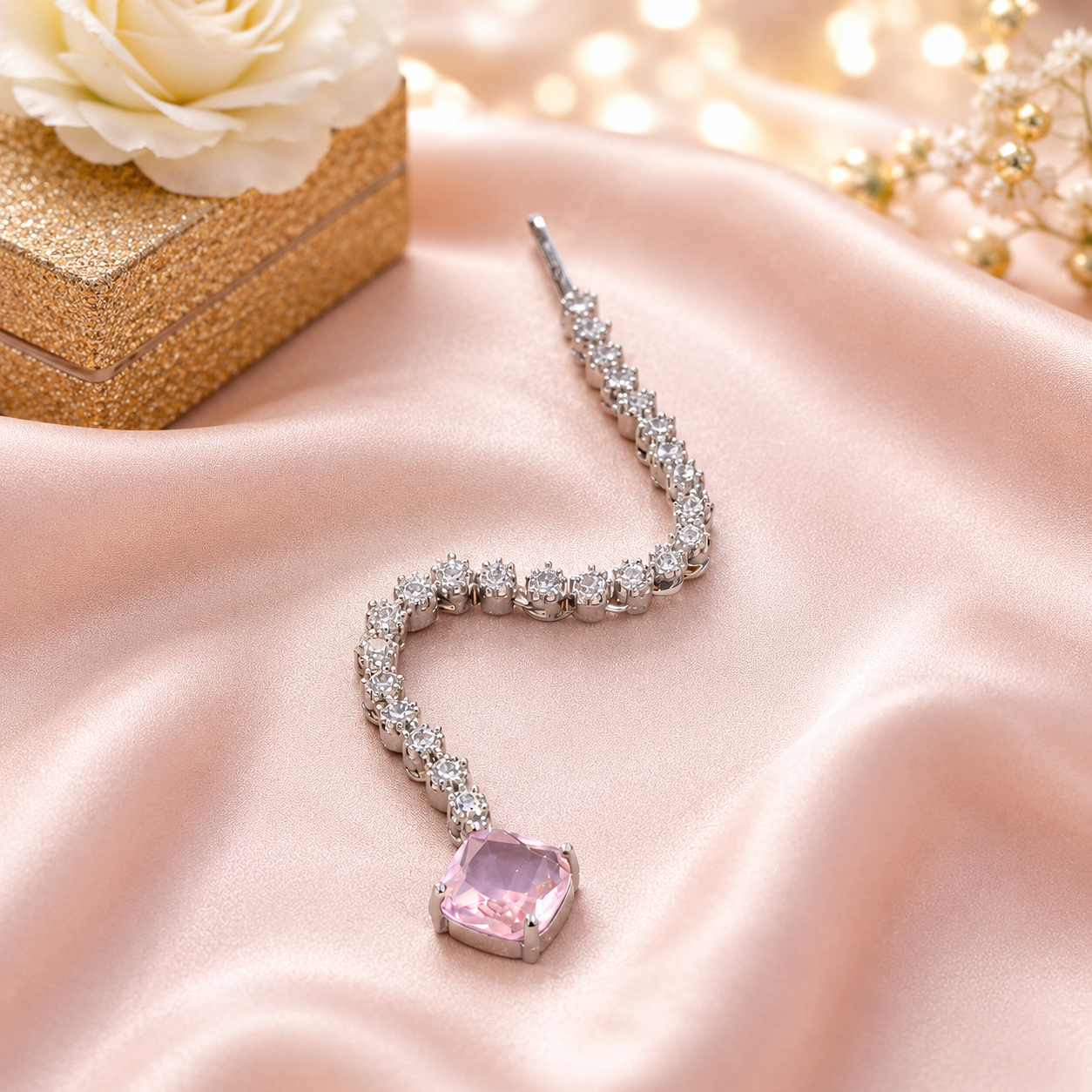 Cube Sleek Mangtika | Stylish Silver Plated