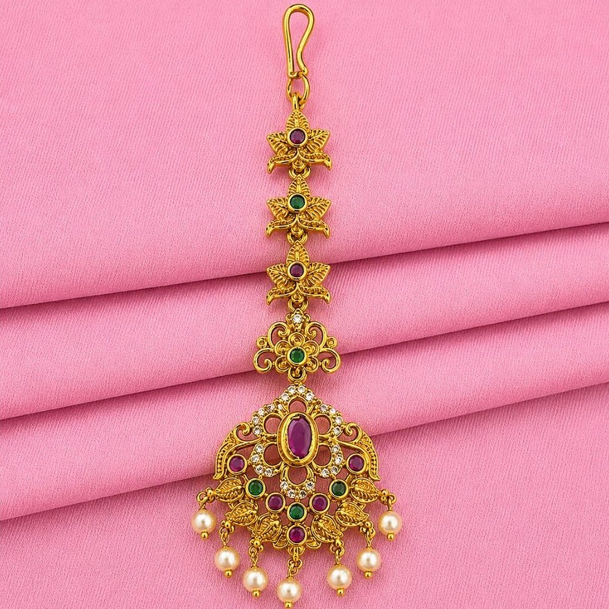 South Indian Temple Maang Tikka for Women