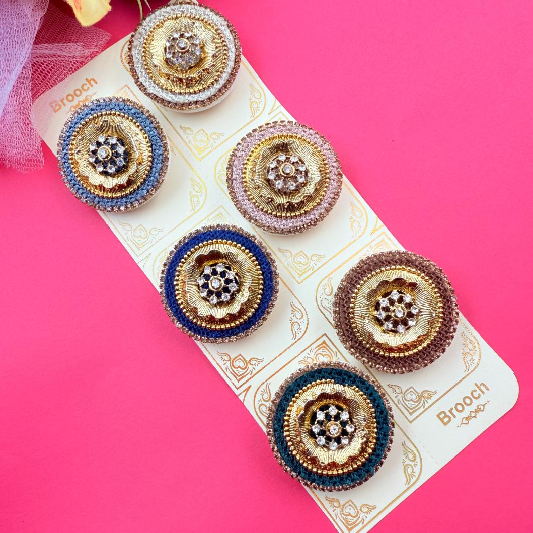 Fashion brooch set for women versatile accessory for saree suit styling