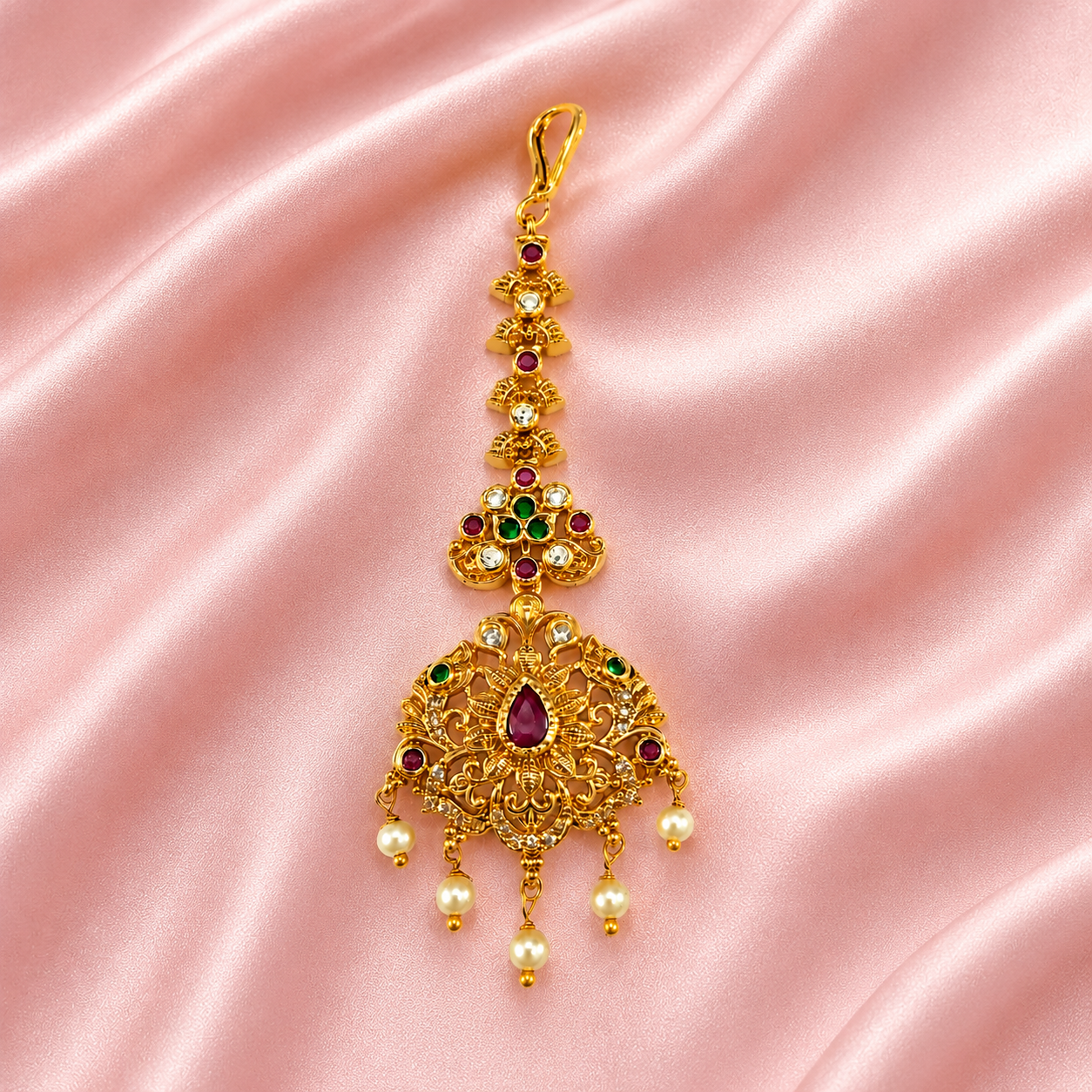 South Indian Temple Maang Tikka for Women