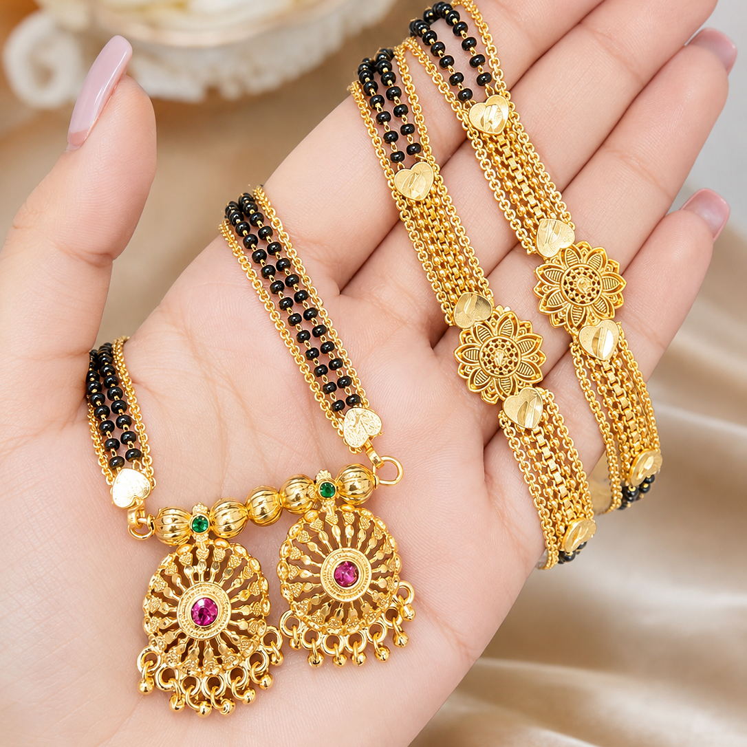 Traditional Designer Mangalsutra Necklace 30 inch