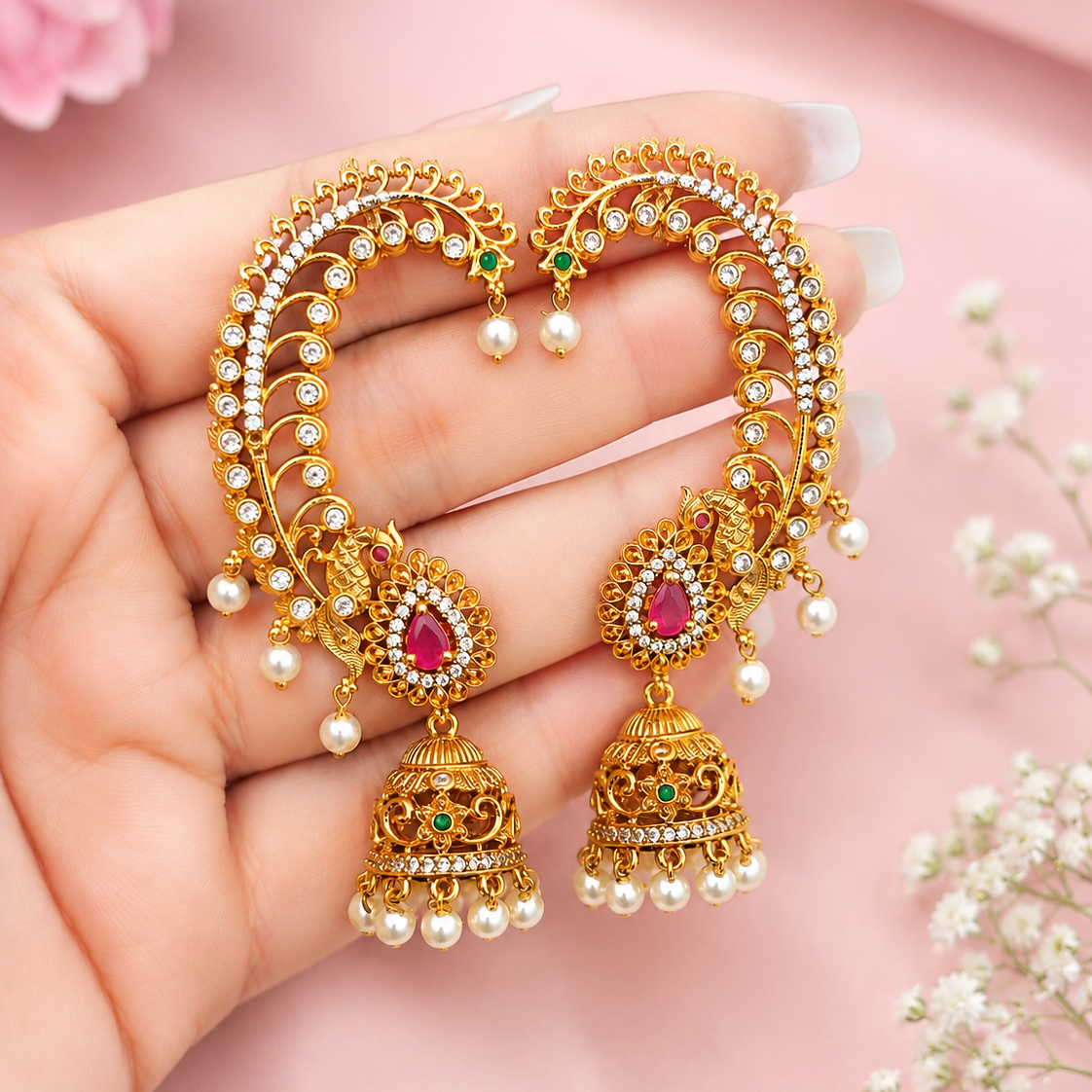 Traditional South Indian Climber Jhumka