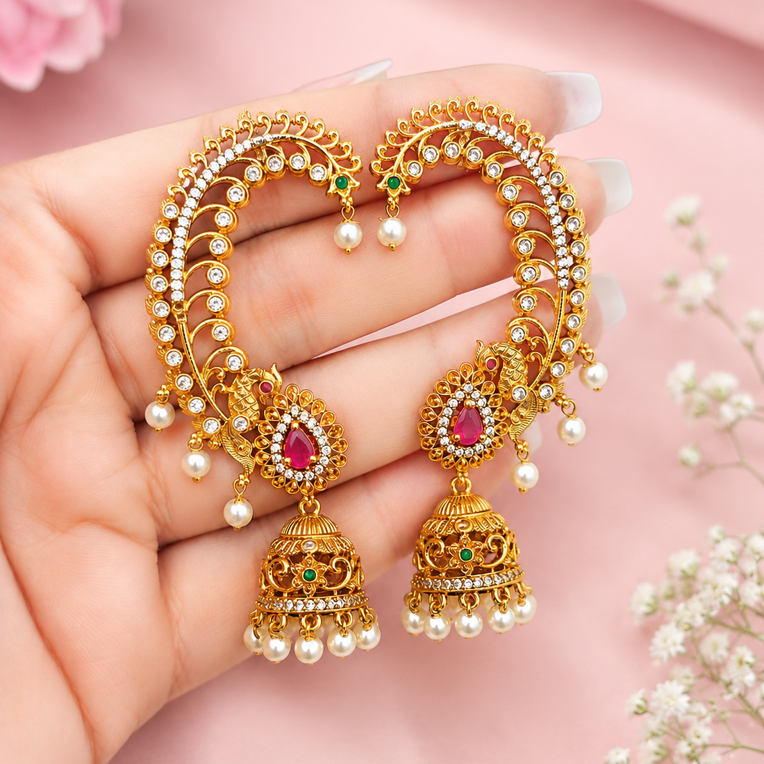 Traditional South Indian Climber Jhumka