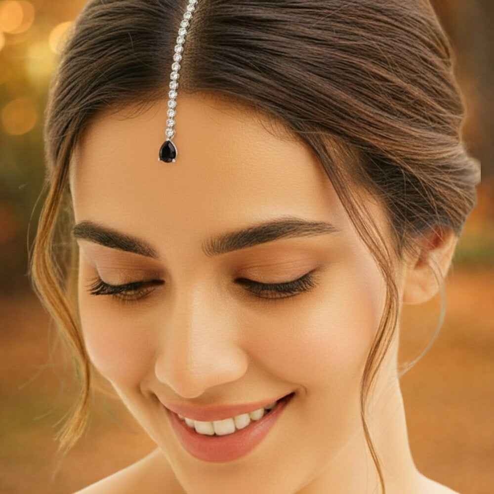 Designer CZ Stone Maang Tikka for Women