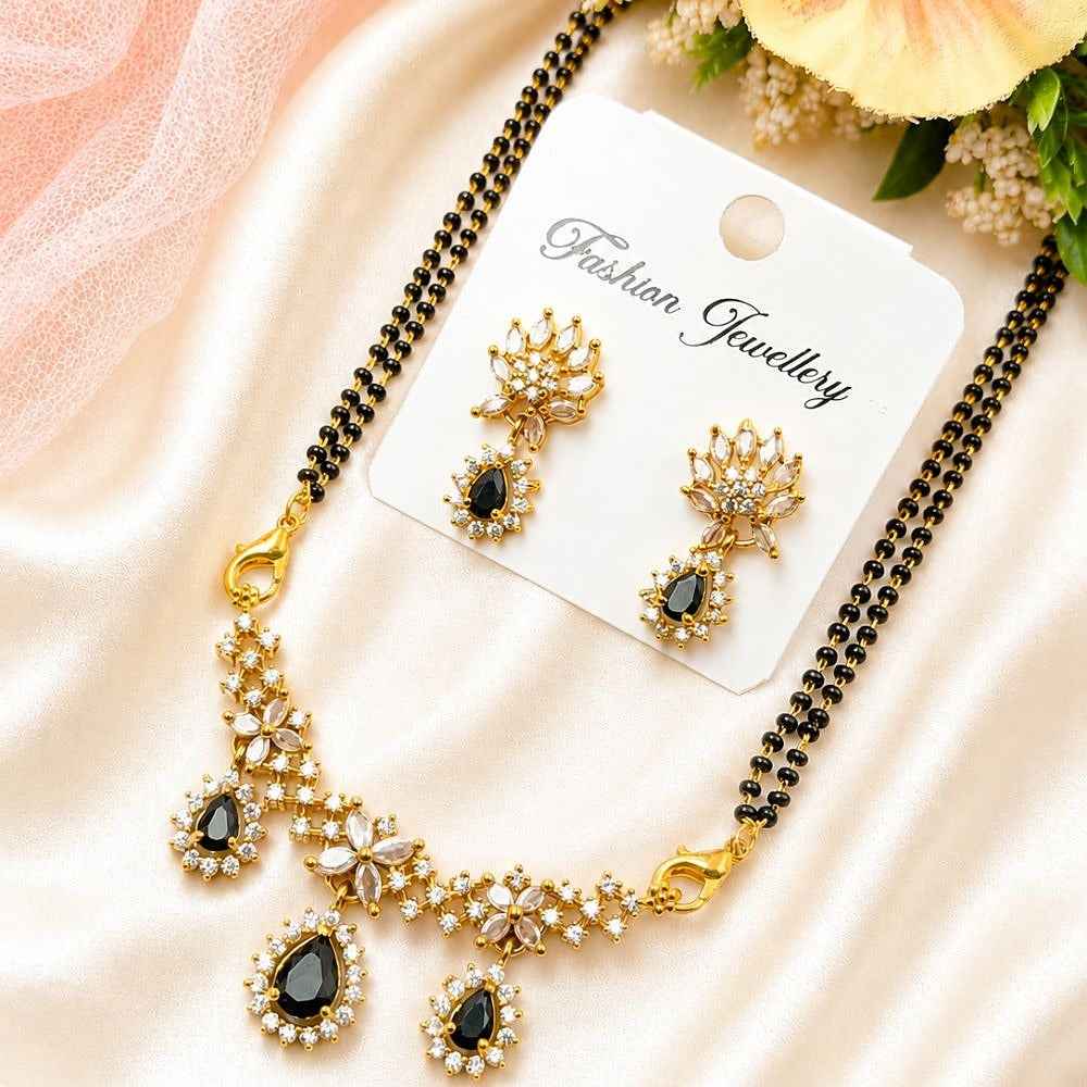 Designer American Diamond Mangalsutra Set for Women