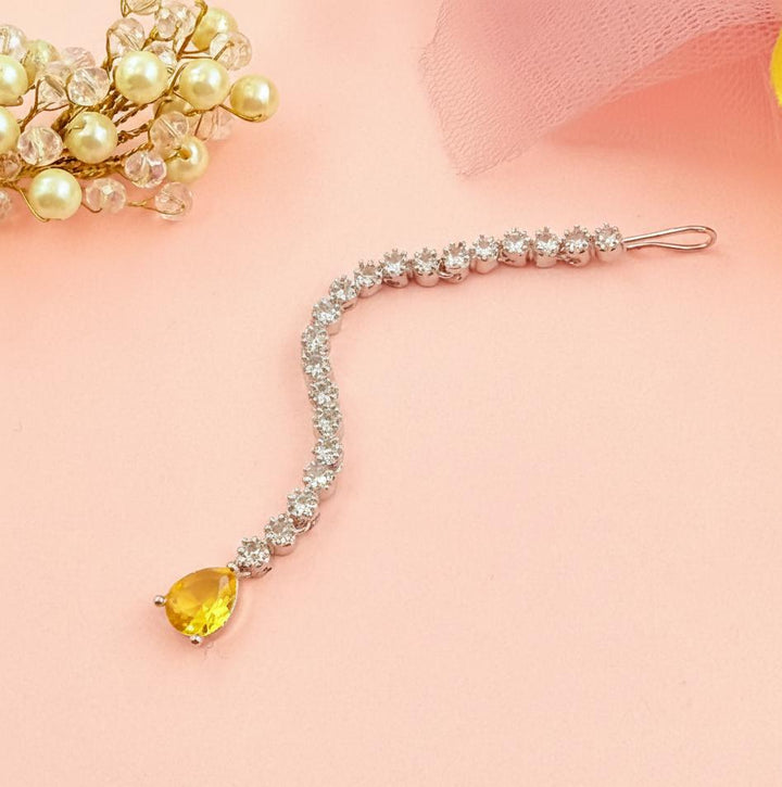 Cubic Zirconia Maang Tikka – Available in 12 Colours