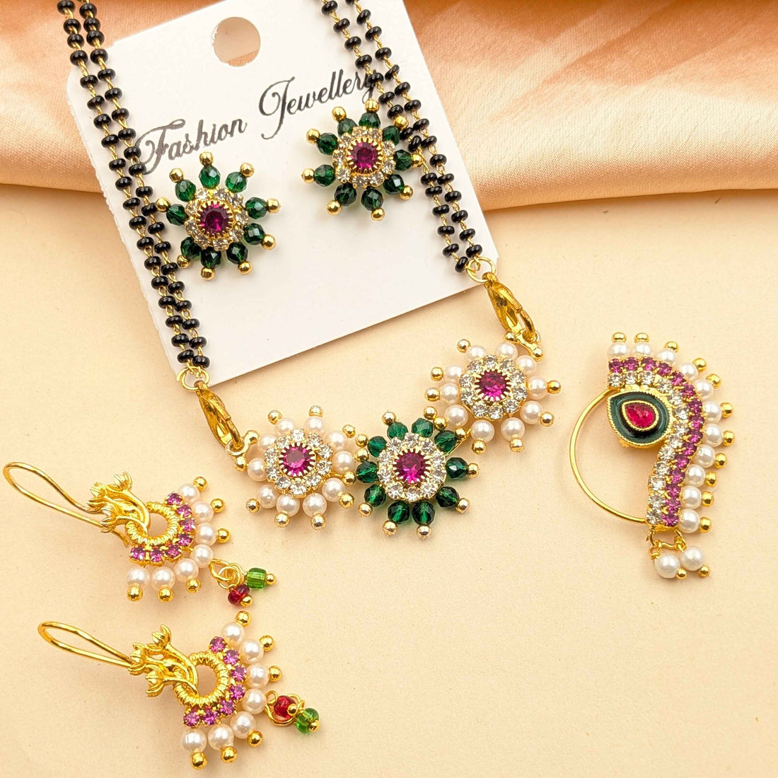 Mangalsutra Bugudi & Nath Combo Set for Women