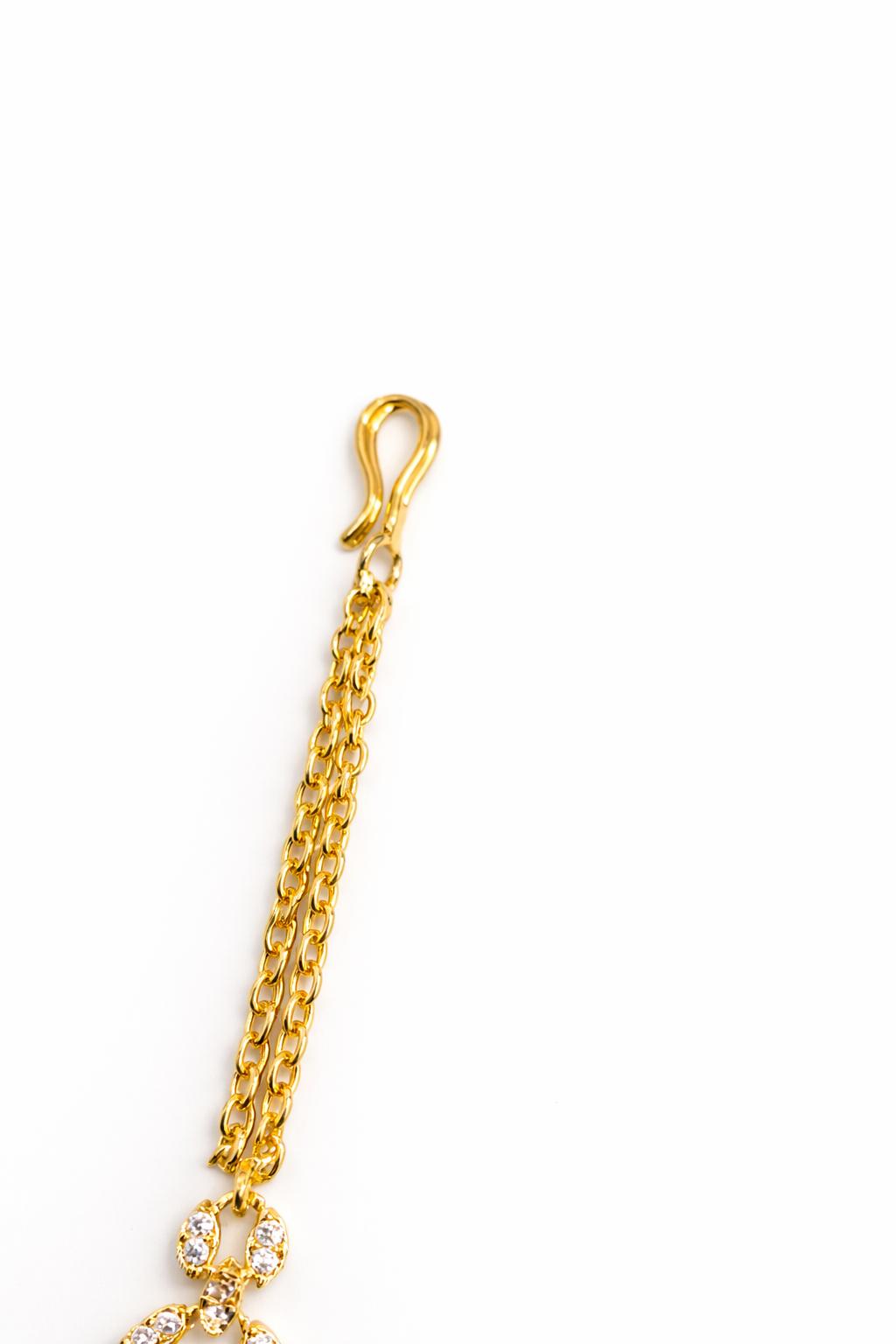 Minimalist Gold Plated Maang Tikka for Bridesmaids and Festivals