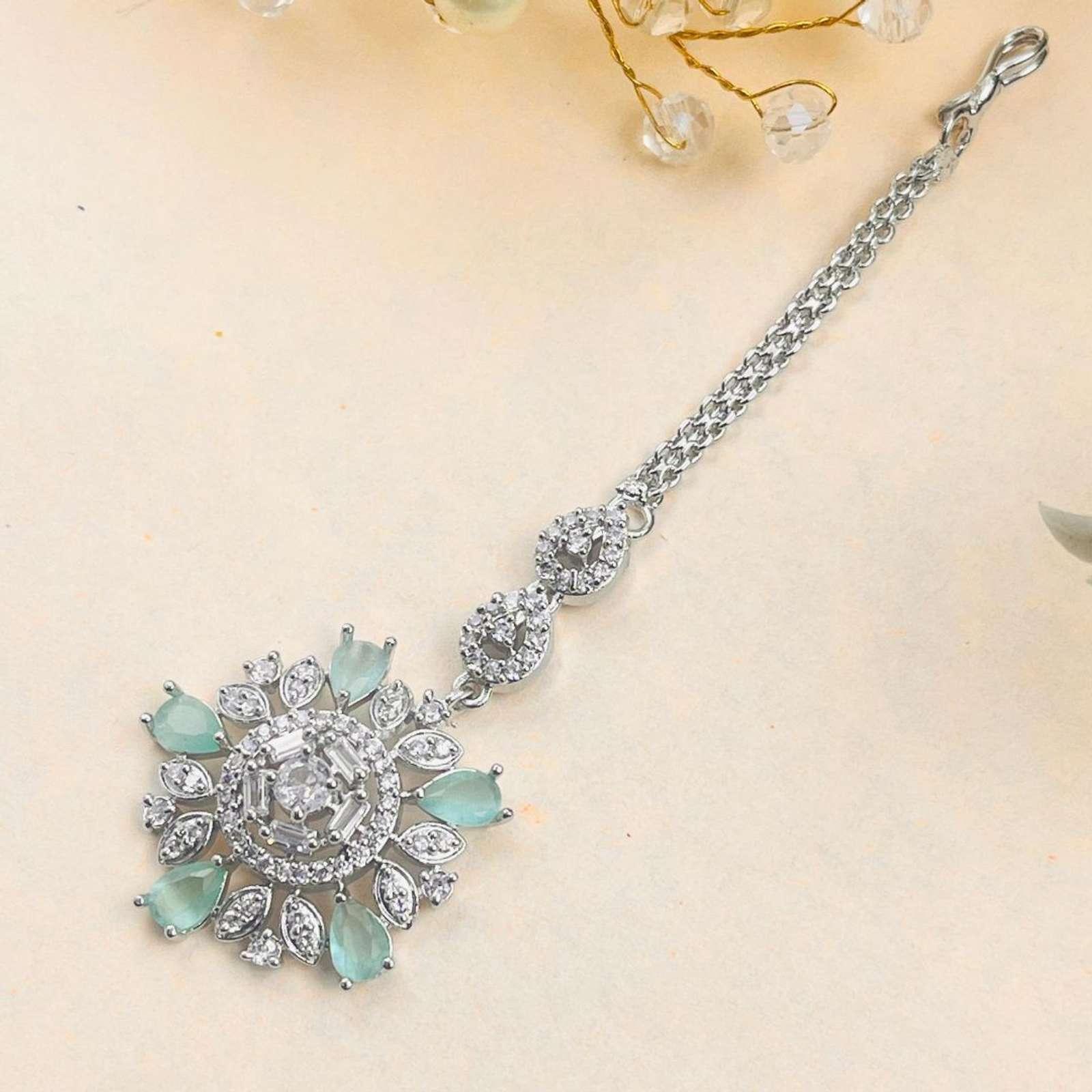 Floral AD Drop Maangtika
