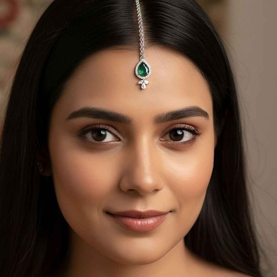Premium American Diamond Maang Tikka for Women