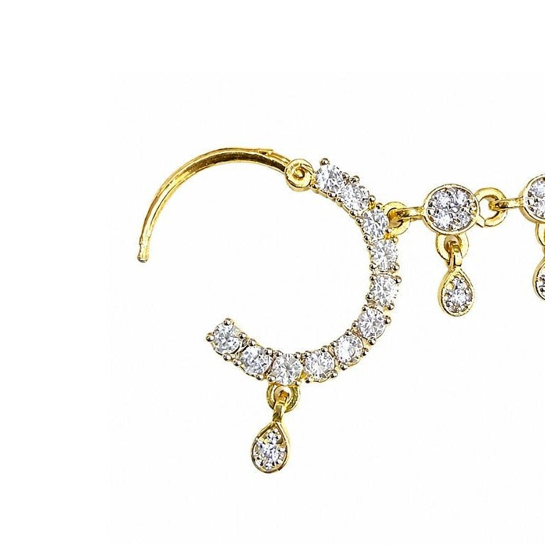 Bridal American Diamond Nath Chain for Women