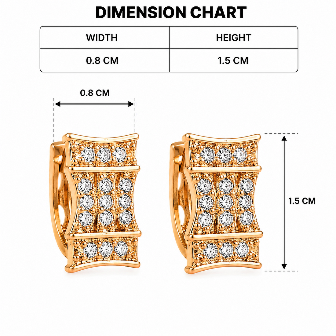 Premium Crystal Stud Earrings for Women